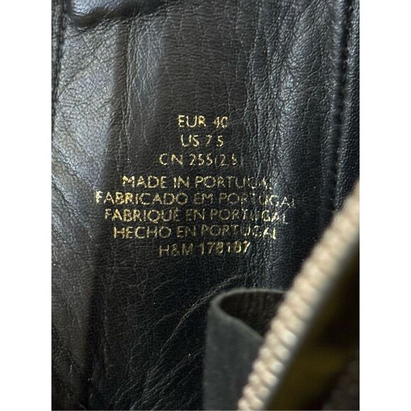 BALMAIN H&M MEN\'S Black Patent Leather Combat Boots Sneakers  7.5/40 main image 4